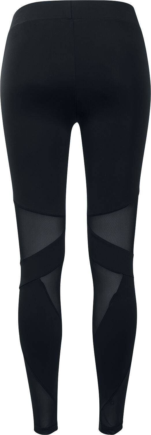 Urban Classics Girls Tech Mesh Leggings, Nero, 110-116 cm Bambina