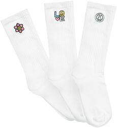 Three-pack of peace icon socks, Urban Classics, Socks