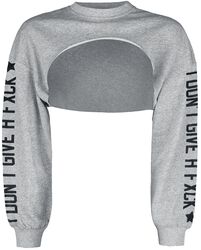 Cropped Sweatshirt with Print