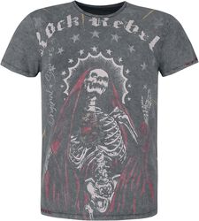 T-shirt with large front print, Rock Rebel by EMP, T-Shirt