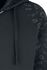 Black Hooded Jacket with Sleeve Print