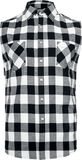 Sleeveless Checked Flannel Shirt, Urban Classics, Short-sleeved Shirt