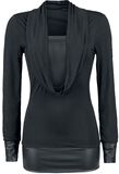 Wide Collar, Black Premium by EMP, Long-sleeve Shirt