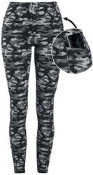 Grey Camo Leggings with Side Pockets
