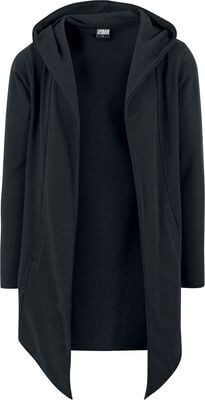 "Long Hooded Open Edge Cardigan" Cardigan black by Urban Classics, view 1