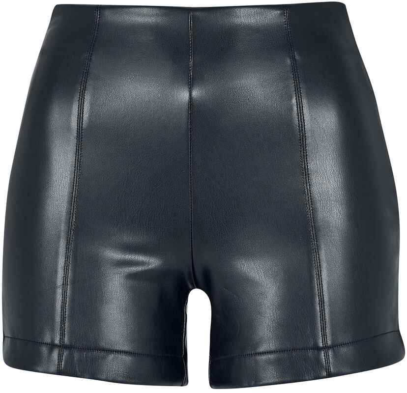 Ladies’ faux-leather shorts