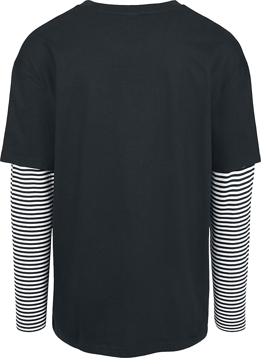 Oversized Double Layer Striped LS Tee | Urban Classics Long-sleeve Shirt | EMP