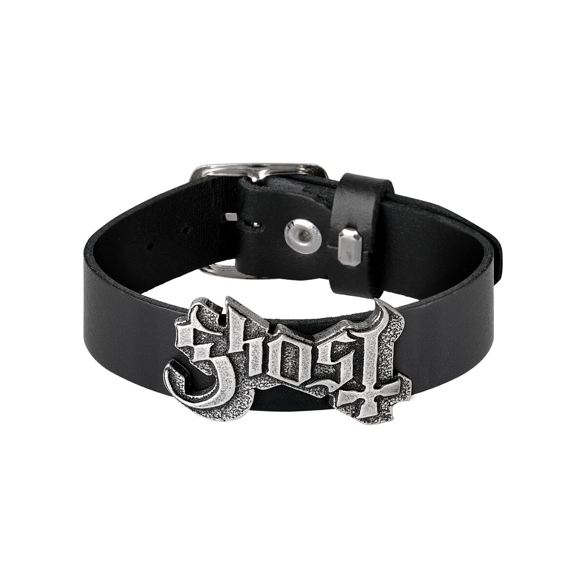 Logo Ghost Leather Bracelet EMP