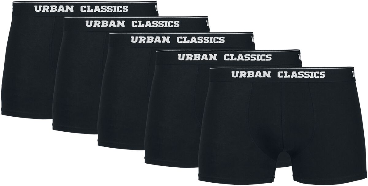 URBAN CLASSICS Boxershorts Urban Classics Herren Boxer Shorts 5-Pack (1-St), Elastischer Bund Für Optimalen Sitz