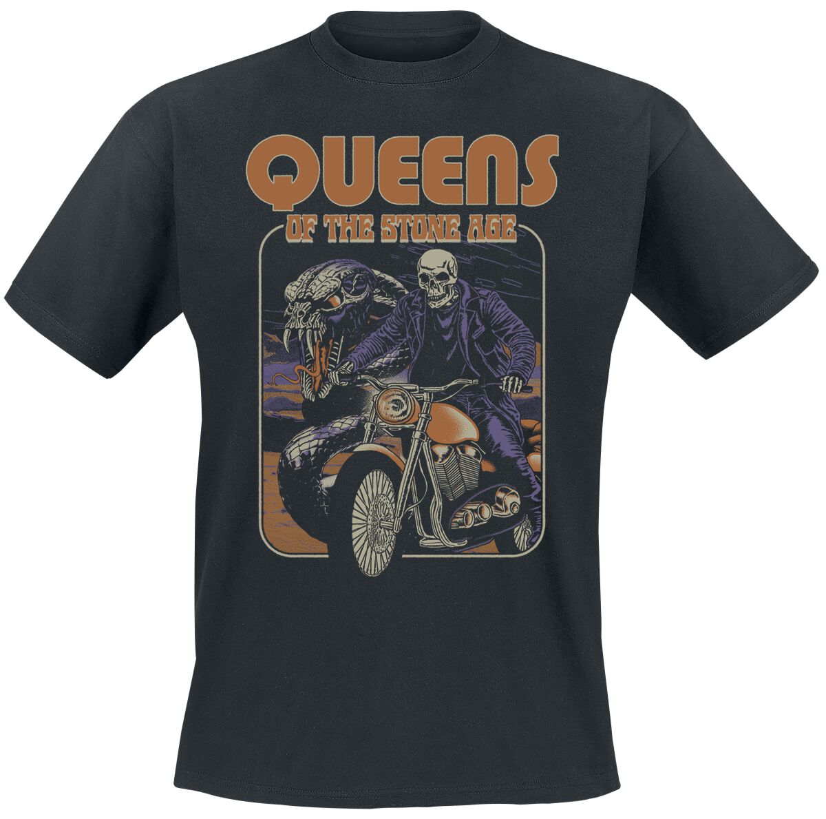 T-shirt Queens Of The Stone Age Noir - Coton, Tailles S à 4XL, Neuf Avec étiquettes