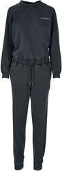 Ladies’ small embroidery long-sleeved Terry jumpsuit, Urban Classics, Jumpsuit