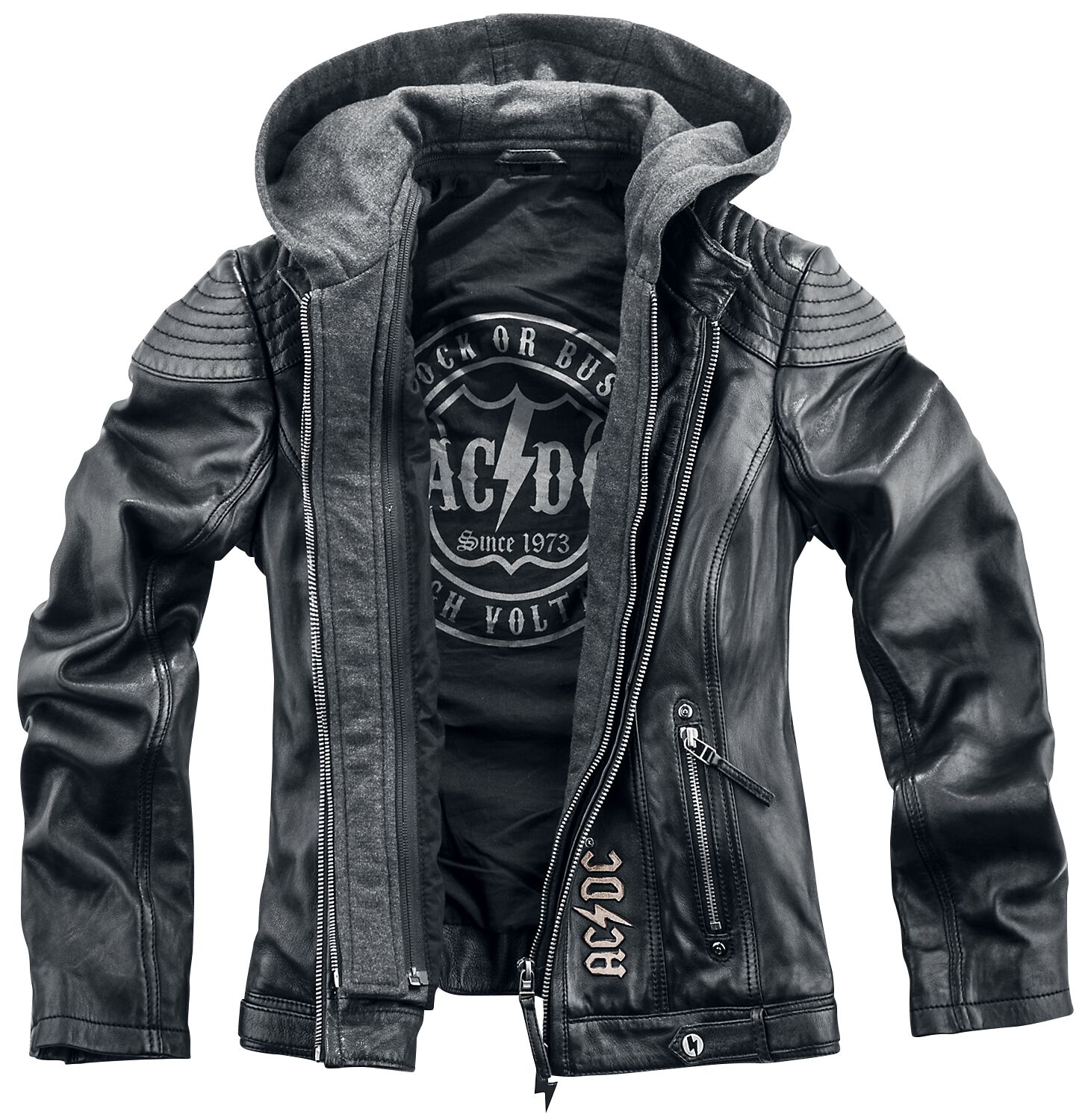 Emp Signature Collection Ac Dc Leather Jacket Emp