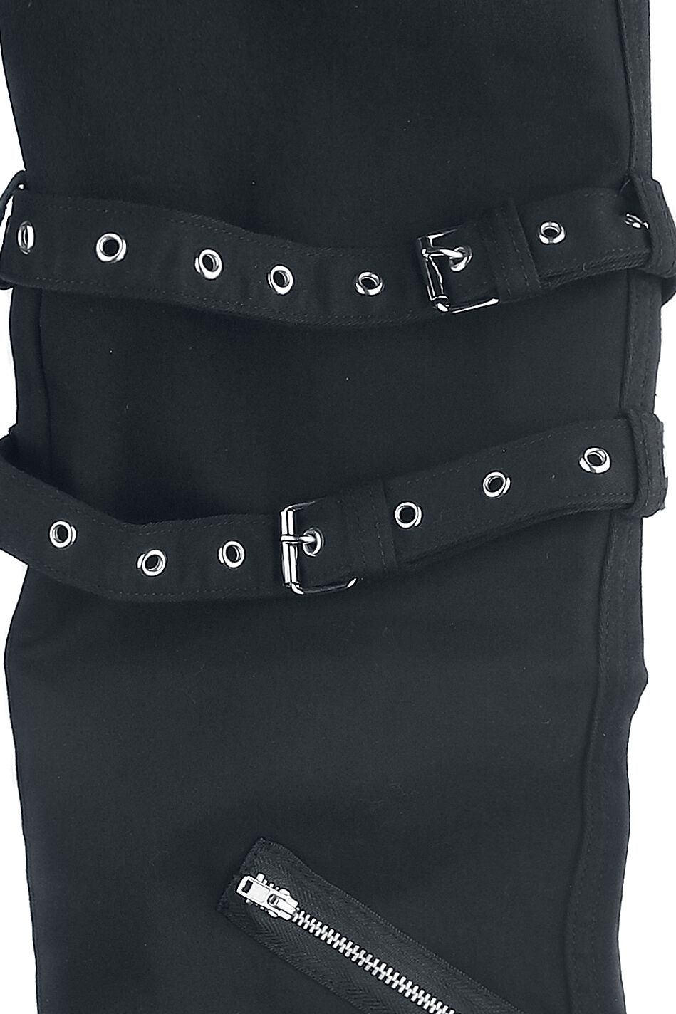 Jared Black Jeans with Buckles, Zips and Studs Gothicana by