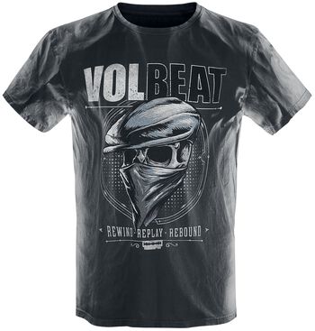 "Bandana Skull" T-shirt light grey/black by Volbeat, view 1