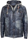 Hooded Denim Look Jacket, Urban Classics, Jeans Jacket