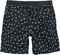 Black Swim Shorts with All-Over Print and Red Details
