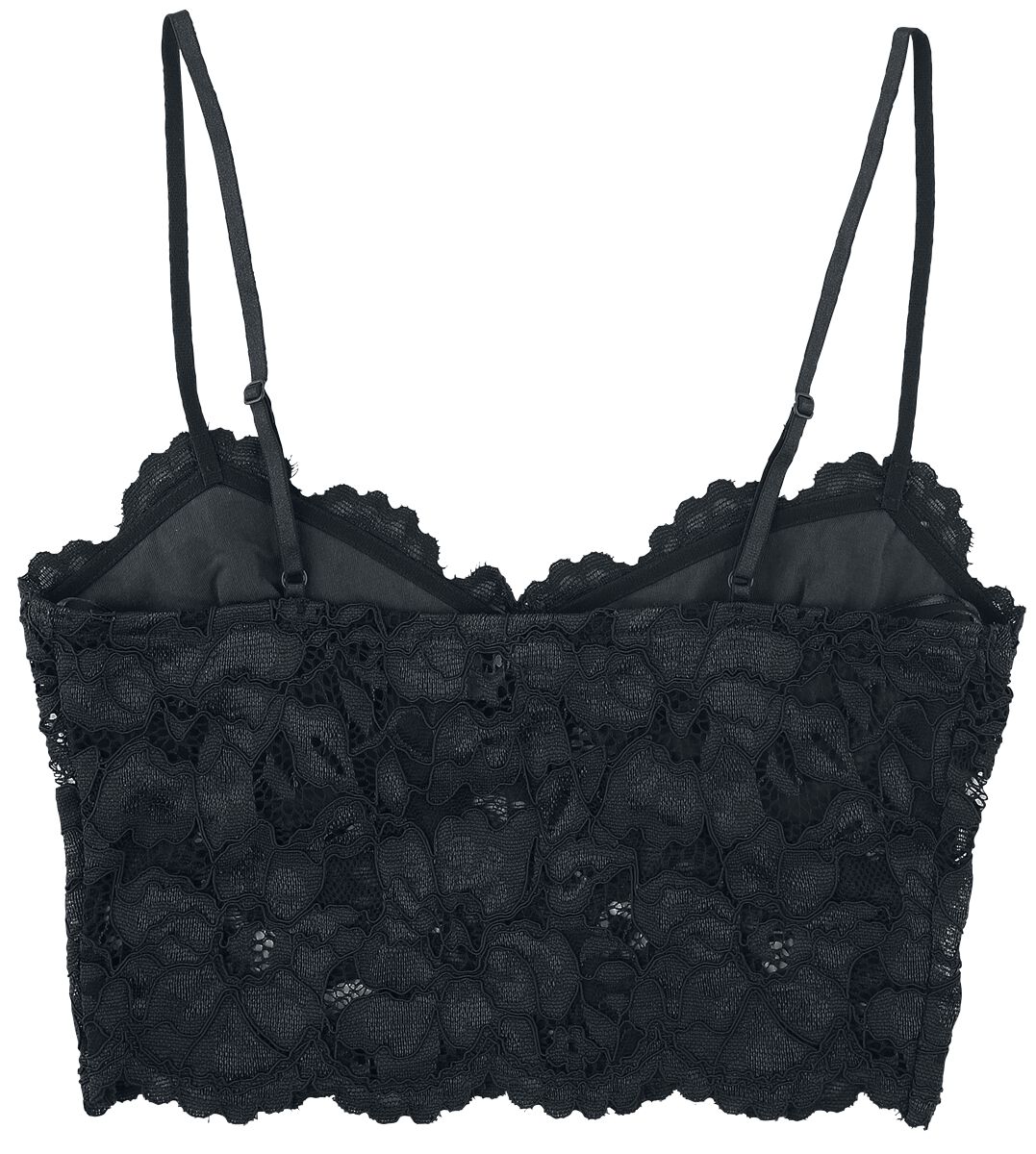 Black Floral Lace Bralette, Black Premium by EMP Bustier