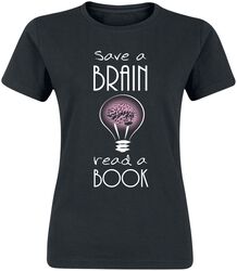 Save A Brain - Read A Book, Slogans, T-Shirt