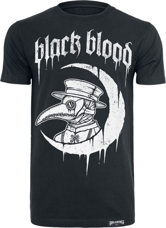 T-shirt with crescent moon and plague doctor