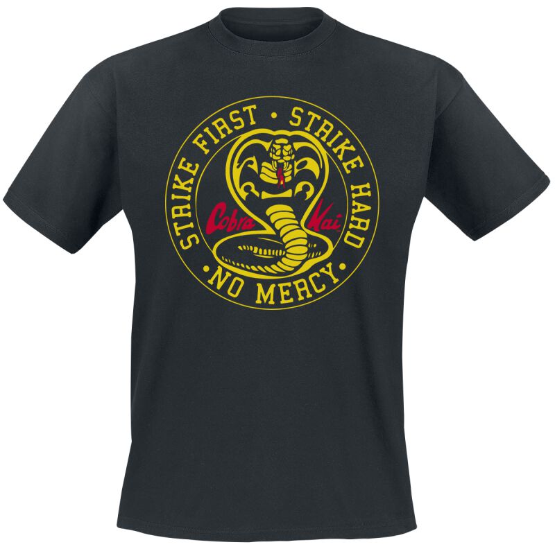 Cobra Kai Officiellement Sous Licence Blanc Patches Zipped Sweat À Capuche ( Noir), Small