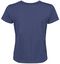 Blue t-shirt, gathered at the front