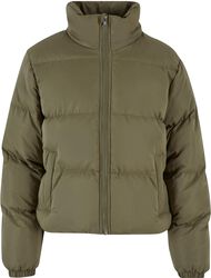 Ladies cropped peached puffer jacket, Urban Classics, Winter Jacket