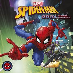 2024 wall calendar, Spider-Man, Wall Calendar