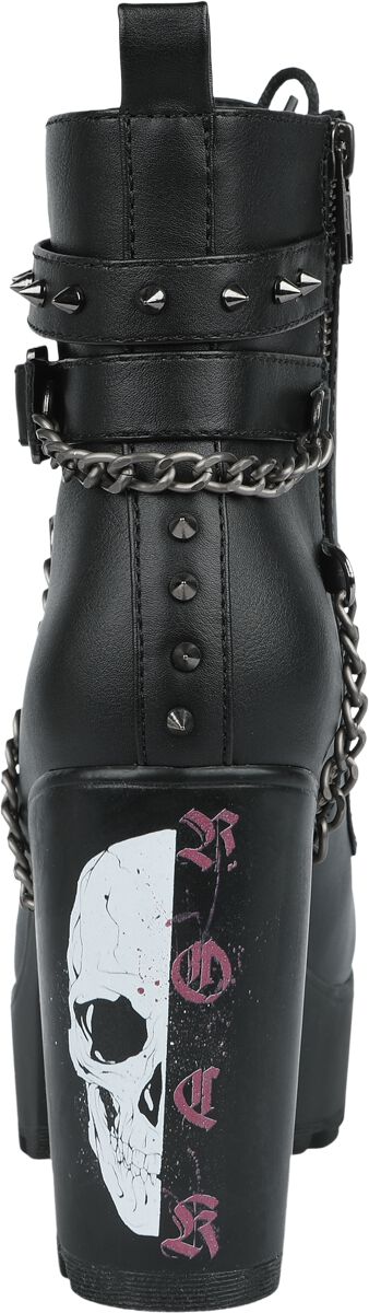 Boots With Belts And Chains Rock Rebel by EMP High Heel EMP