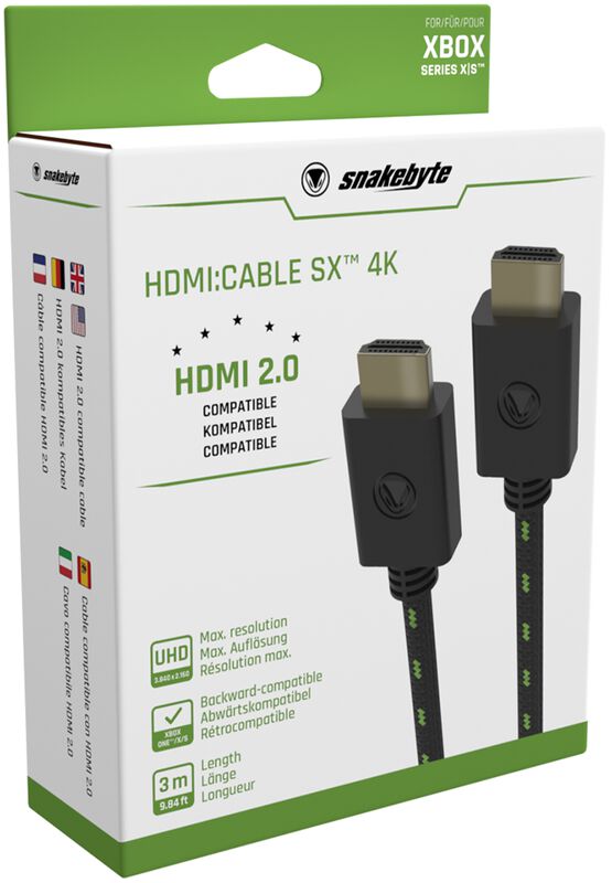 Xbox Series X HDMI:Cable SX 4K | Snakebyte Accessories | EMP