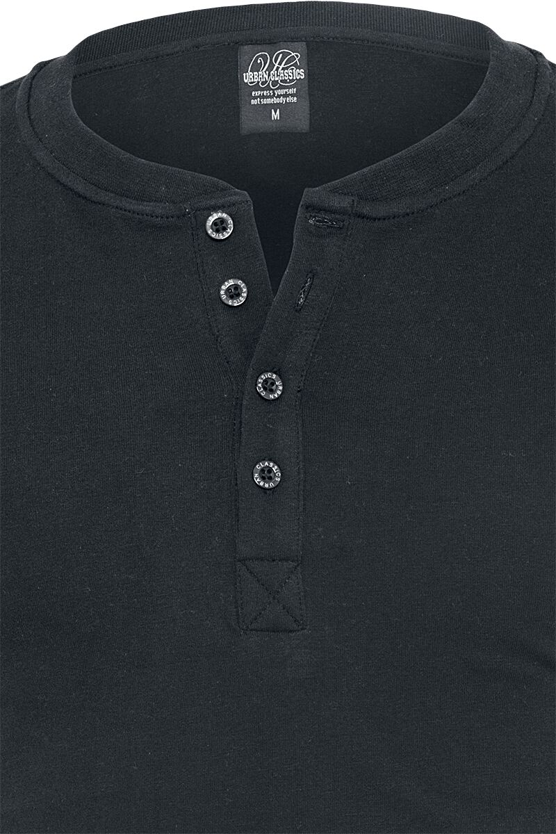 Chemise Henley BLANKNYC Homme Noir Manches Longues - Neuf Avec Étiquettes - M/L