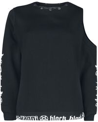 Phat Kandi X Black Blood by Gothicana cold-shoulder jumper, Black Blood by Gothicana, Sweatshirt