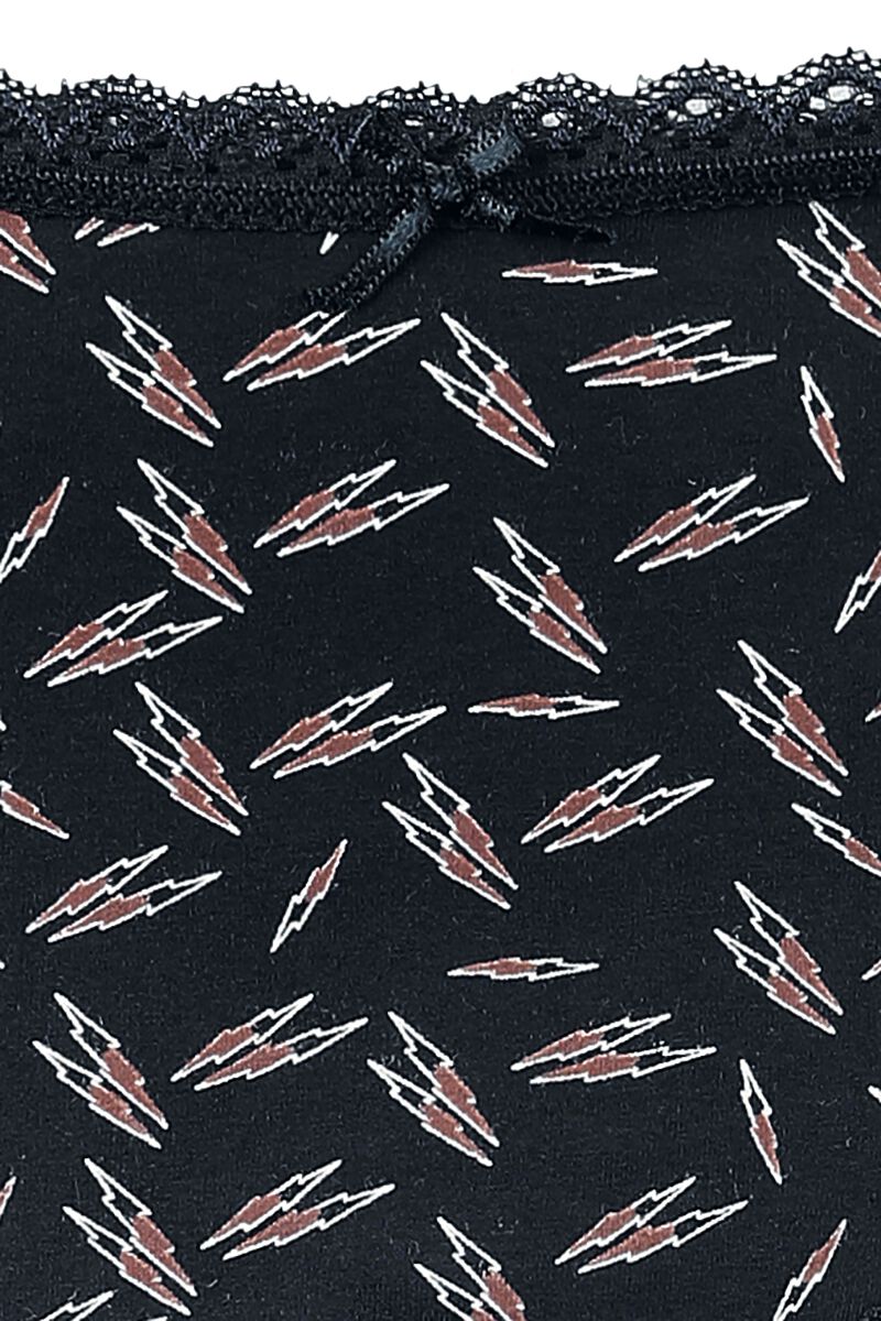 Set of three pairs of underwear with lightning print EMP Stage