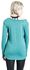 Sport and Yoga - Turquoise Long-Sleeve Top with Detailed Print