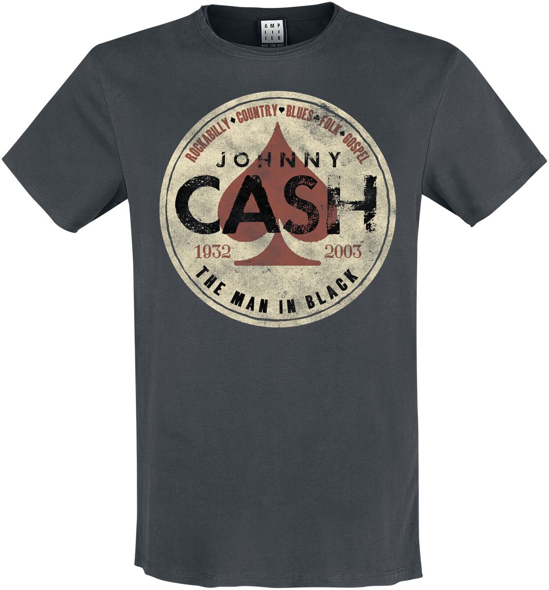 Amplified Collection The Man In Black Johnny Cash T-Shirt EMP