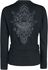 Sport and Yoga - Black Wrap Cardigan with Detailed Back Print