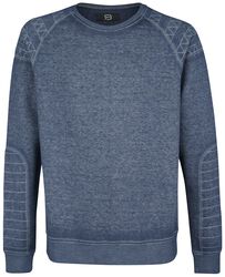 Marbled sweatshirt with decorative seams