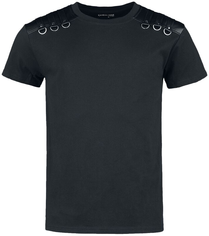 T-shirt with straps on shoulders