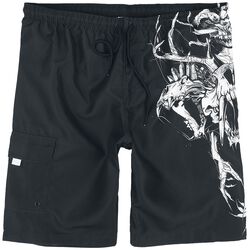 Animal Skull Swim Shorts, Gothicana by EMP, Swim Shorts