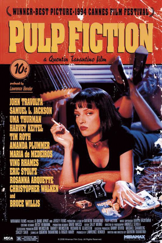 Cover (Mia Wallace on Bed) Pulp Fiction Poster EMP