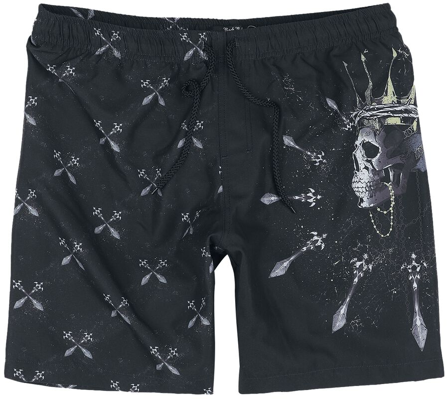 swim shorts with skull king and sword
