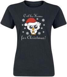 Owl Be Home For Christmas, Tierisch, T-Shirt