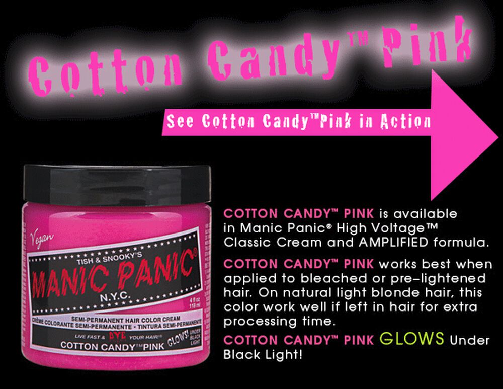 1. Manic Panic Cotton Candy Pink Hair Dye - wide 11