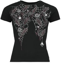 T-shirt with spider’s webs, Gothicana by EMP, T-Shirt