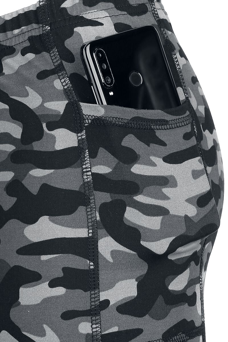 Seamless Camo Leggings with Pocket Grey main image 1