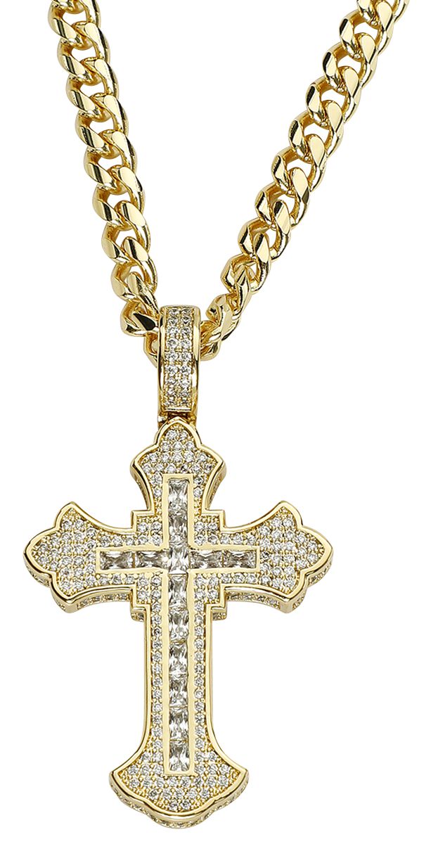 King Ice Fleur De Lis Cross Necklace Tupac Shakur Necklace EMP