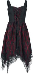 Dress with lace and zip seam, Gothicana by EMP, Short dress