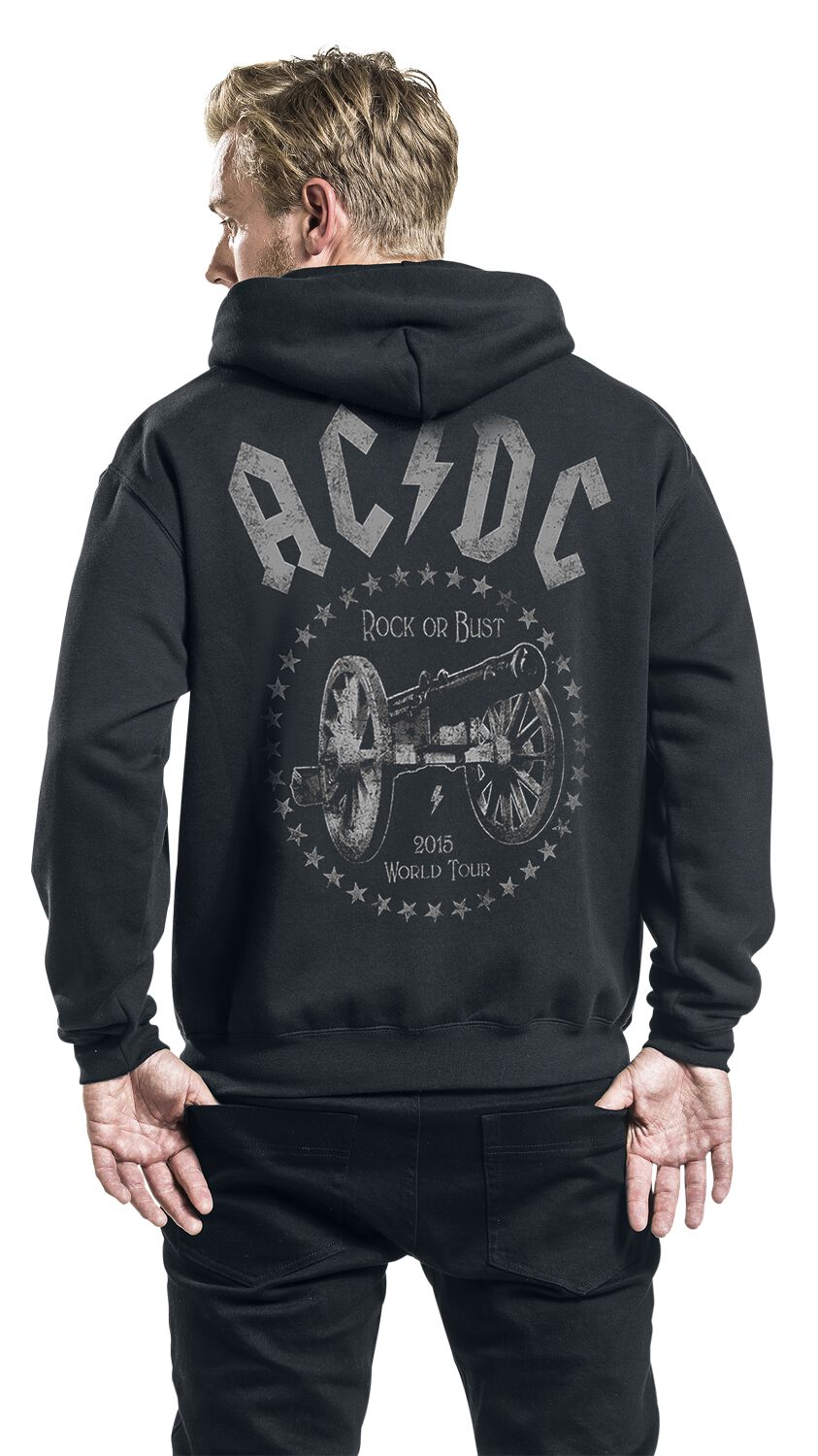 Men H&m Printed Sweatshirt Hoodie Acdc H&m World Tour 2015 AC