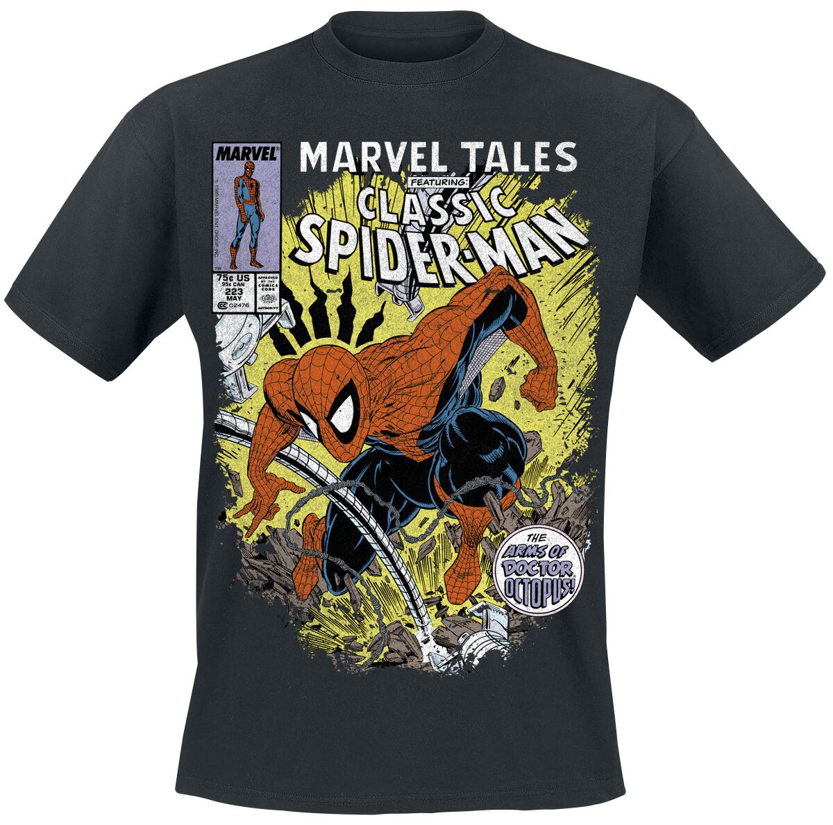 Marvel Comics Tee Shirt Comics Comic Battle Spider-Man T-Shirt EMP
