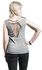 Grey Top with Cut-Outs and Print