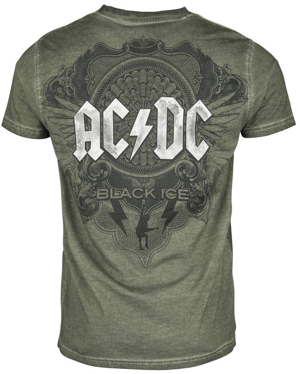 AC/DC Drink – T-Shirt Uomo Originale Merchandising, 100% Cotone, Stampa Frontale Grande, Lavabile